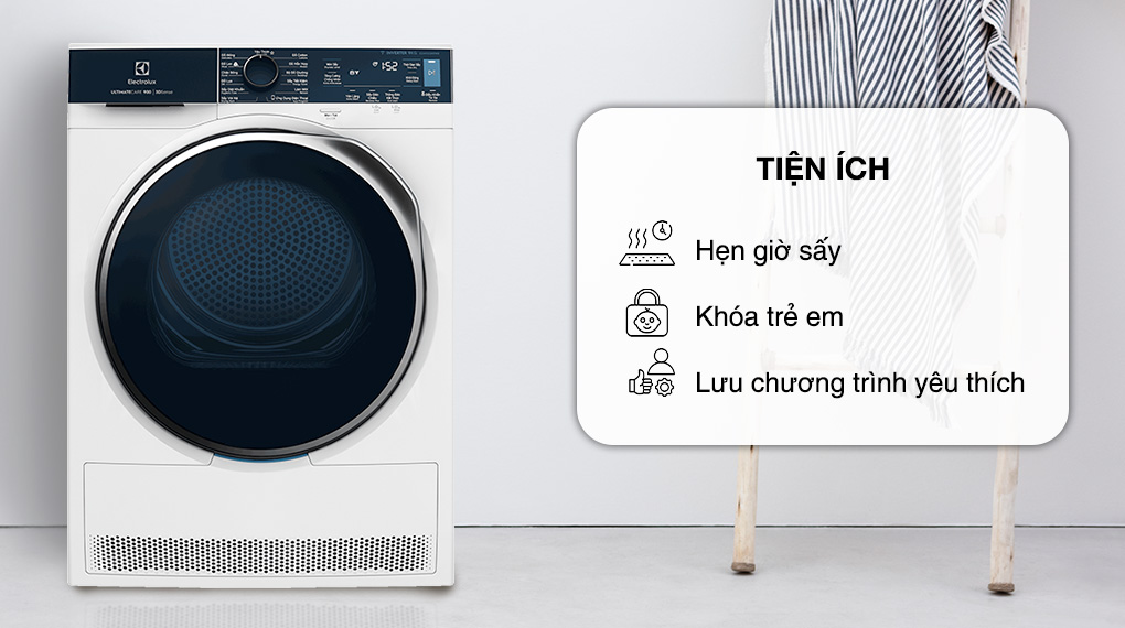 Máy sấy Electrolux 9kg - Tiện ích