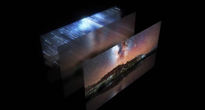 Hình ảnh chỉ mang tính chất minh họa sản phẩm K-55XR80 - Hơn 8 triệu điểm ảnh tự phát sáng với độ sáng và độ tương phản cao