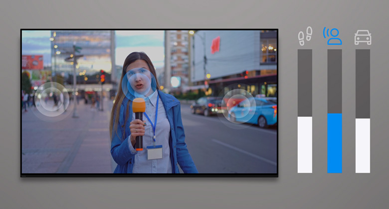 Google Tivi QLED Mini LED Sony AI 4K 75 inch K-75XR70 - Giọng nói trong trẻo rõ ràng. Lời thoại chuẩn xác.