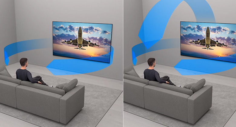 Google Tivi QLED Mini LED Sony AI 4K 75 inch K-75XR70 - Công nghệ xử lý thông minh nâng cấp âm thanh nổi thông thường thành âm thanh vòm 3D đặc biệt.