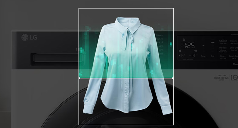 Máy giặt LG FX1410N5W giặt tối ưu cho vải mềm được cải tiến bởi AI DD™