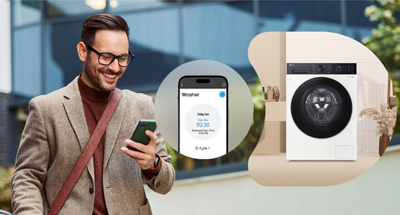 Máy giặt LG 10kg điều khiển việc giặt giũ mọi lúc, mọi nơi