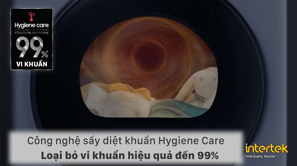 DV90T7240BH - Loại bỏ vi khuẩn hiệu quả nhờ công nghệ sấy diệt khuẩn Hygiene Care