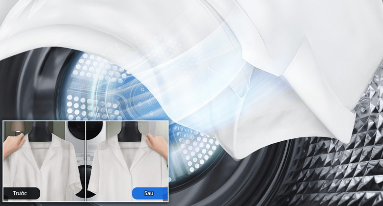 máy sấy bơm nhiệt samsung 9 kg dv90ta240ae sv - Chống nhăn áo quần hiệu quả