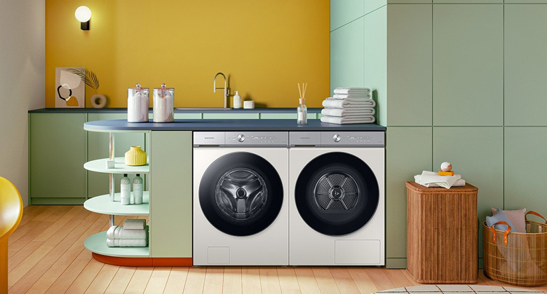 Máy sấy bơm nhiệt Samsung Bespoke AI 17 kg DV17B9750CV/SV - Sấy khô đều, bền sợi vải, tiết kiệm điện