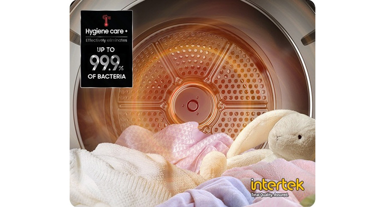 Máy sấy bơm nhiệt Samsung Bespoke AI 17 kg DV17B9750CV/SV - Chu trình Hygiene Care +