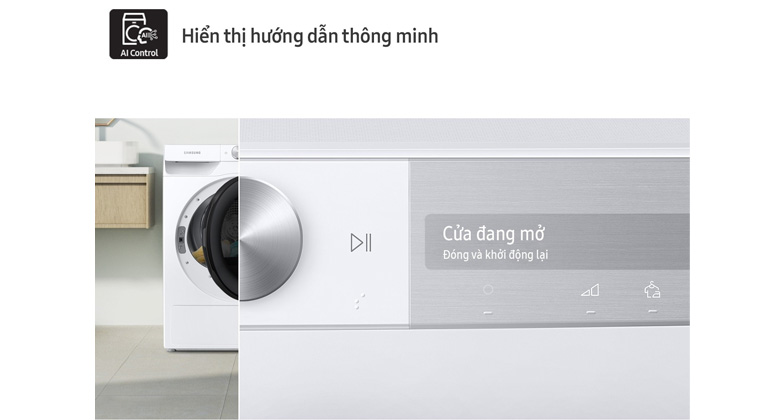 Máy sấy bơm nhiệt Samsung Bespoke AI 17 kg DV17B9750CV/SV - Chống mùi ẩm, vi khuẩn