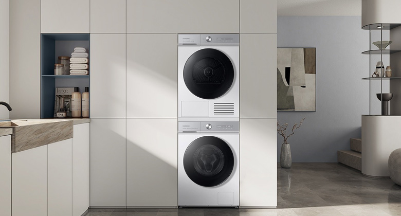 Máy sấy bơm nhiệt Samsung Bespoke AI 9 kg DV90BB9440GH/SV - Sấy khô đều, bền sợi vải, tiết kiệm điện