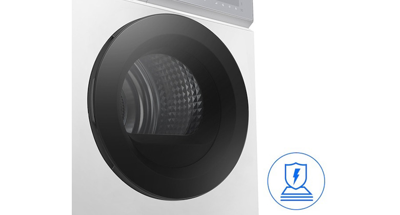 Máy sấy bơm nhiệt Samsung Bespoke AI 9 kg DV90BB9440GH/SV - Mặt kính cường lực