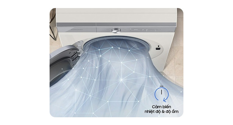 Máy sấy bơm nhiệt Samsung Bespoke AI 9 kg DV90BB9440GH/SV - Sấy cảm biến thông minh AI Dry