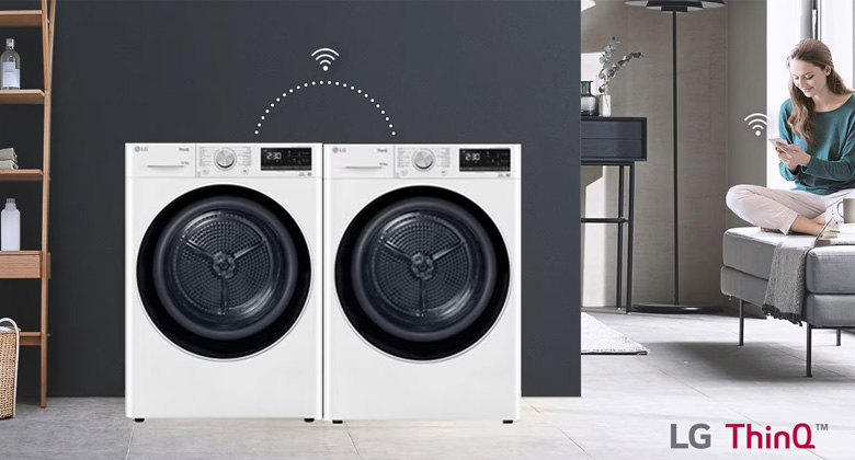 Máy sấy quần áo LG - Ghép nối thông minh hơn