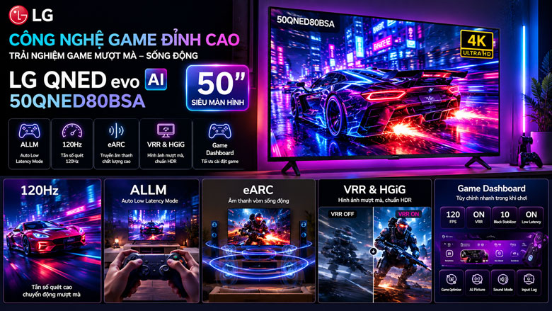 Review tivi QNED LG 50QNED80BSA: Trải nghiệm giải trí có gì nổi bật?
