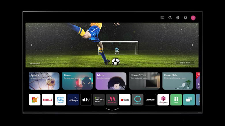 LG 75UR7550PSC - hệ điều hành webOS 23