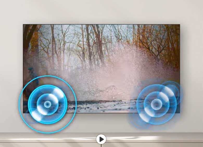 Giá tivi Samsung 65 inch - Chìm đắm trong âm thanh vòm theo chuyển động hình ảnh