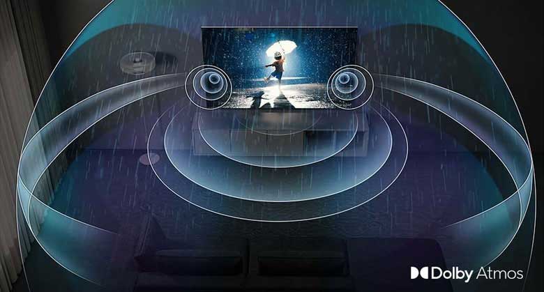 Tivi Samsung S90C - Trải nghiệm âm thanh vòm sống động với Dolby Atmos