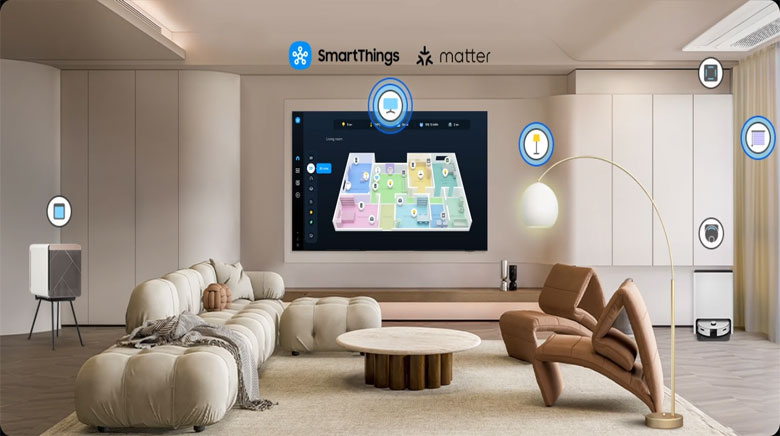 65S90F - Smart Tivi OLED Samsung AI 4K 65 inch QA65S90F - Ứng dụng SmartThings