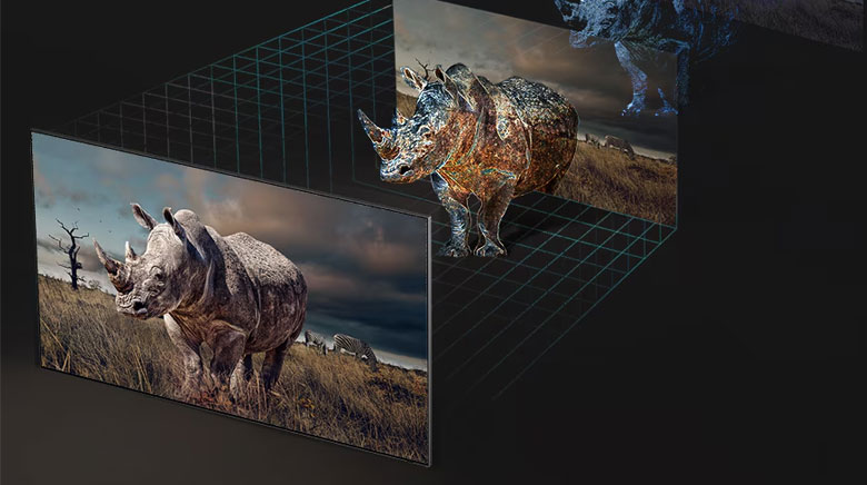 77S90F - Smart Tivi OLED Samsung AI 4K 77 inch QA77S90F - Công nghệ Real Depth Enhancer
