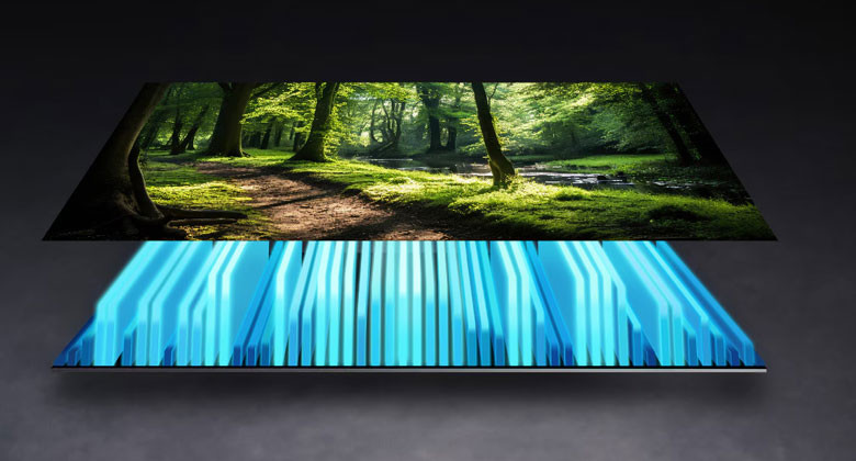 Tivi Samsung 55QN70F công nghệ đèn nền MiniLED Quantum Matrix Slim