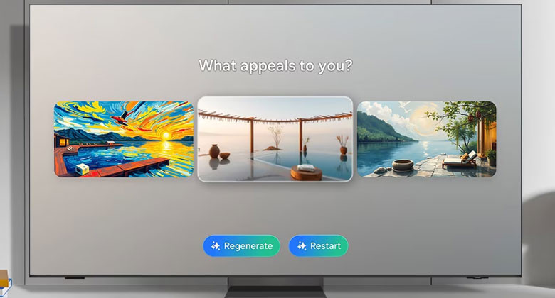 Smart Tivi Neo QLED Samsung AI 4K 75 inch QA75QN70F thiết kế hình nền bằng AI, cá nhân hóa theo sở thích và tâm trạng