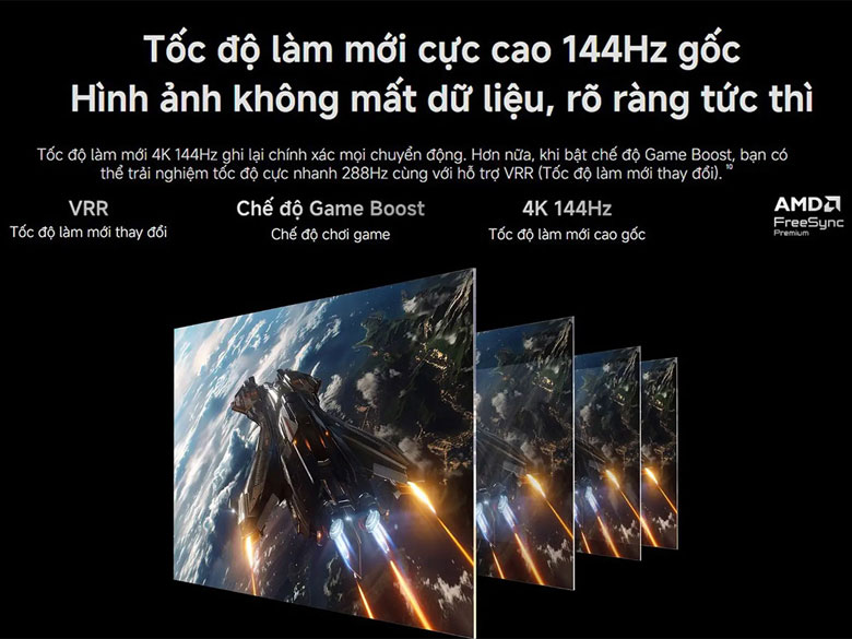 Tivi Xiaomi L98MC-STWN - Tần số quét cao và hỗ trợ game