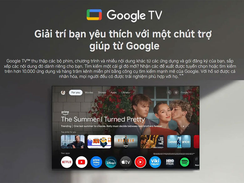 Tivi Xiaomi L98MC-STWN - Hệ điều hành Google TV và các tính năng thông minh