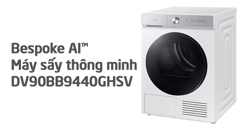 Nên Chọn Máy Sấy Bơm Nhiệt Samsung Bespoke AI 9 kg DV90BB9440GH/SV