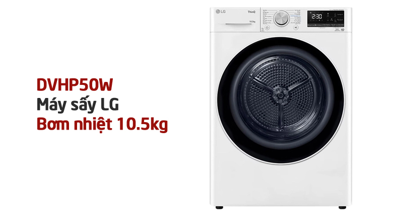 Máy Sấy LG DVHP50W 10.5kg - Hiệu Suất Cao, Chăm Sóc Quần Áo Tối Ưu