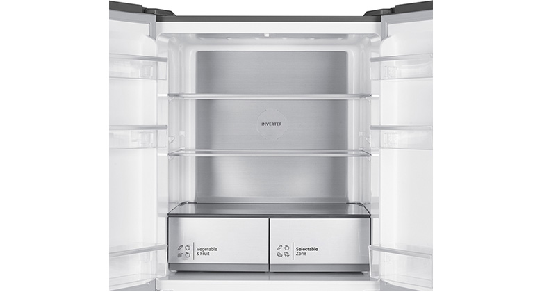 Tủ lạnh Hitachi 464 lít - Thiết kế mặt sau bằng kim loại