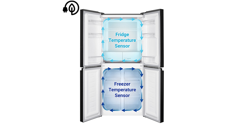 Tủ lạnh 4 cánh Hitachi - Điều khiển cảm biến kép