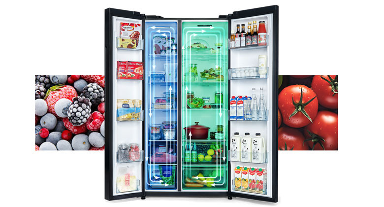 Tủ lạnh Hitachi HRSN9713ESUVN hệ thống làm lạnh vòng cung kép