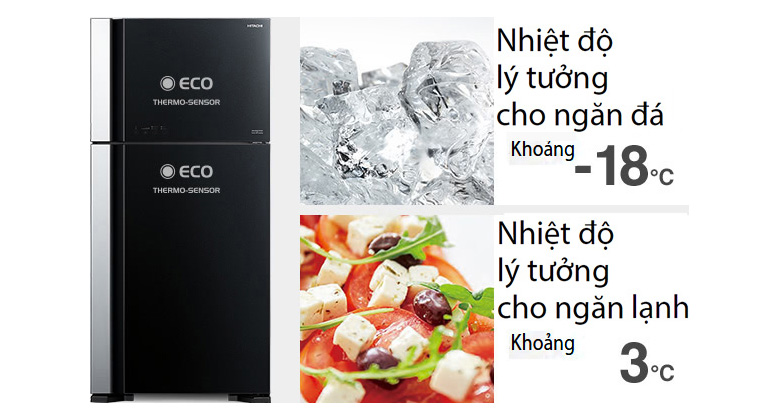 Hitachi R-FW690PGV7 GBK - Cảm Biến Kép Thông Minh