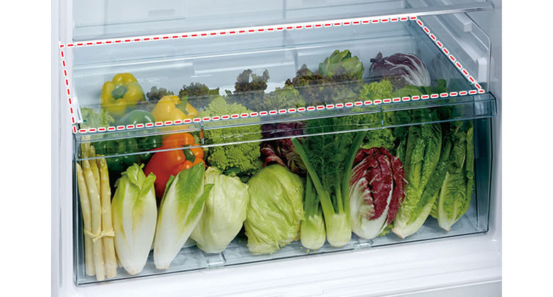 R-FW690PGV7 GBK - Ngăn rau quả dung tích lớn với lớp giữ ẩm