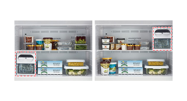 Tủ lạnh Hitachi R FW690PGV7 - Khay đá xoay và di chuyển được