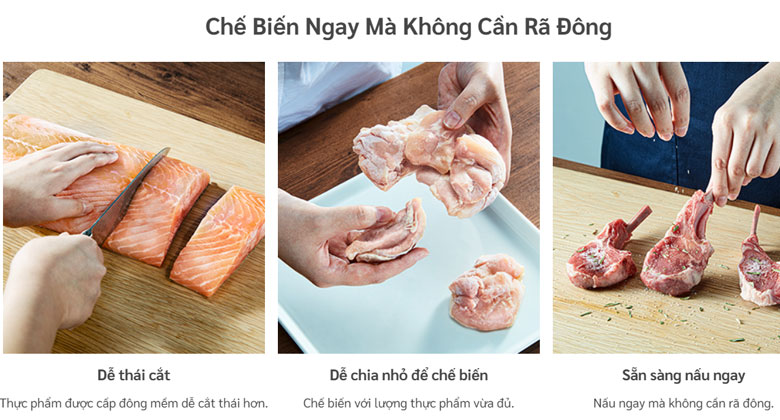 Tủ lạnh 4 cánh Hitachi - Chế Biến Ngay Mà Không Cần Rã Đông