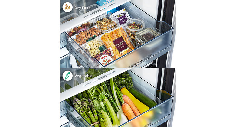 Tủ lạnh Hitachi 569L - Khay chuyển đổi (đồ khô - rau quả)