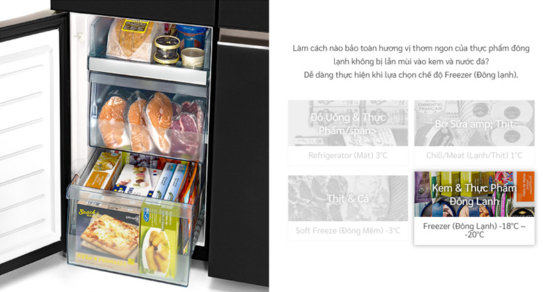 Tủ lạnh Hitachi inverter 569L - Ngăn chuyển đổi đa năng