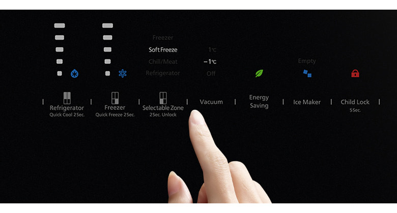 Tủ lạnh 569 lít - Bảng điều khiển cảm ứng