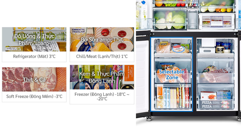 Tủ lạnh Hitachi ngăn đông mềm - Ngăn chuyển đổi đa năng