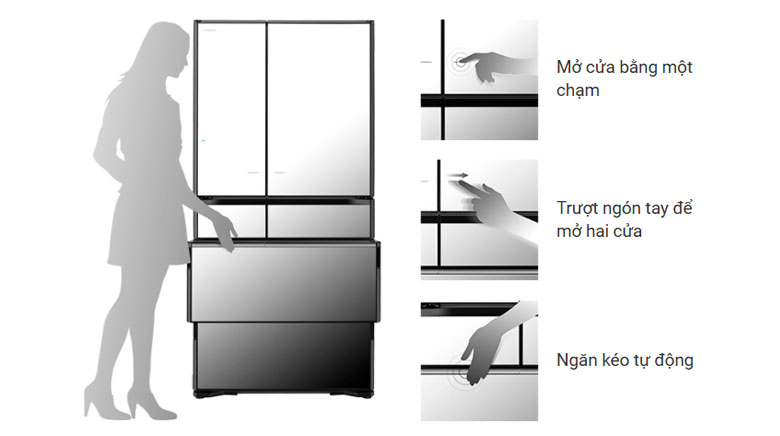 Tủ lạnh Hitachi 735 lít - Cửa Tự Động Tiện Ích