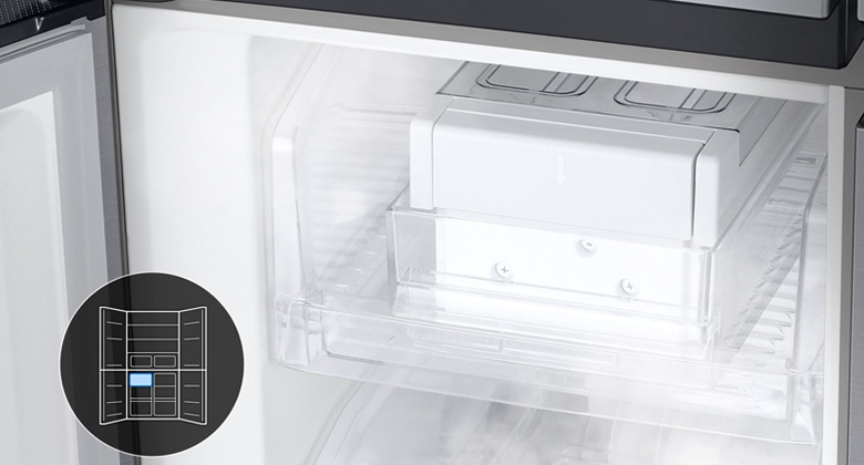 Tủ lạnh multidoor 488l - Khay đá xoay di động