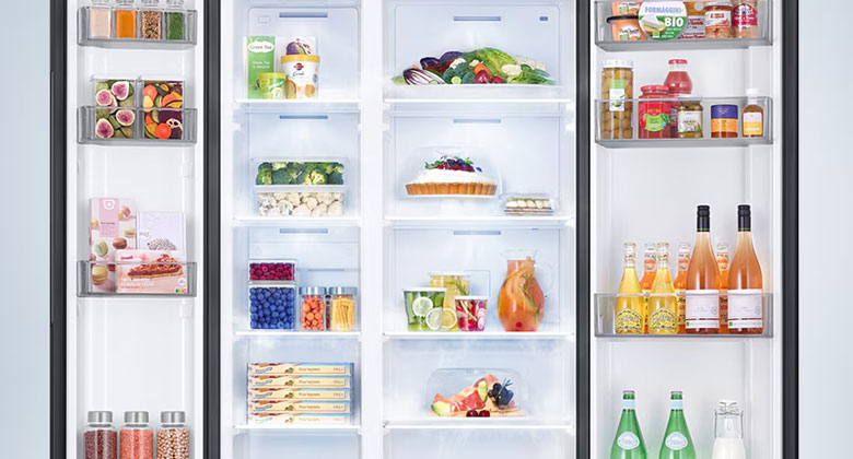 Tủ lạnh Samsung Inverter 583 lít Side By Side RS57DG400EM9SV - Làm lạnh vòm đa chiều All-Around Cooling