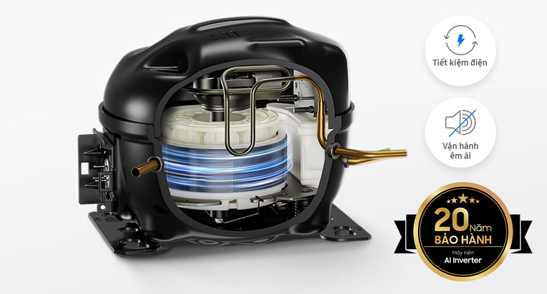 RS57DG400EM9SV Samsung - Máy nén thông minh AI Inverter