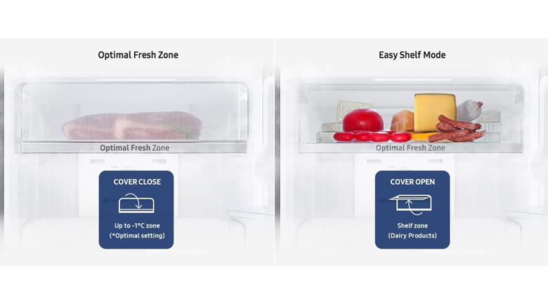 Tủ lạnh Samsung RT22M4032BU/SV - Ngăn đông mềm Optimal Fresh Zone