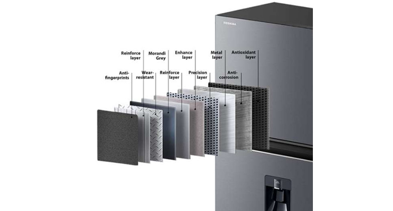 Tủ lạnh Toshiba RT325WE - Thiết kế cao cấp, chống bám vân tay