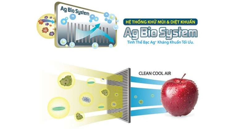 Tủ lạnh Toshiba 249 lít - Hệ thống khử mùi và diệt khuẩn