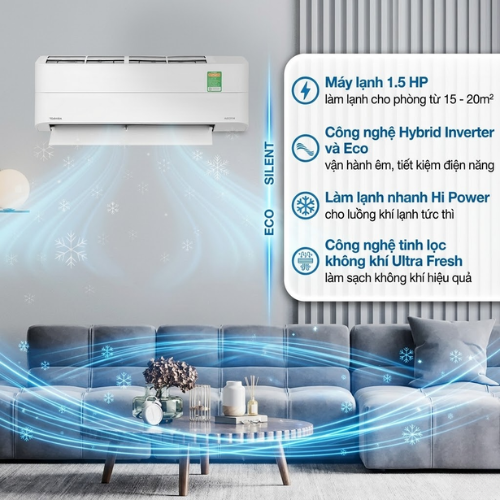 Máy Lạnh Toshiba Inverter 1.5 HP RAS-H13Z2KCVG-V