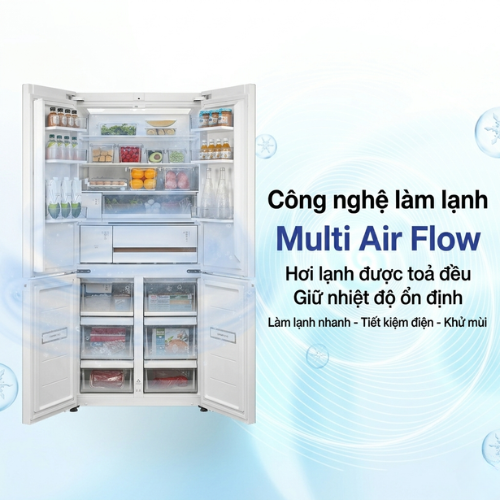 Tủ lạnh Toshiba Inverter 535 lít Japandi Multi Door GR-RF695WI-PGV(67)6