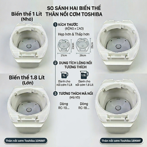 Thân nồi cơm Toshiba NMF2
