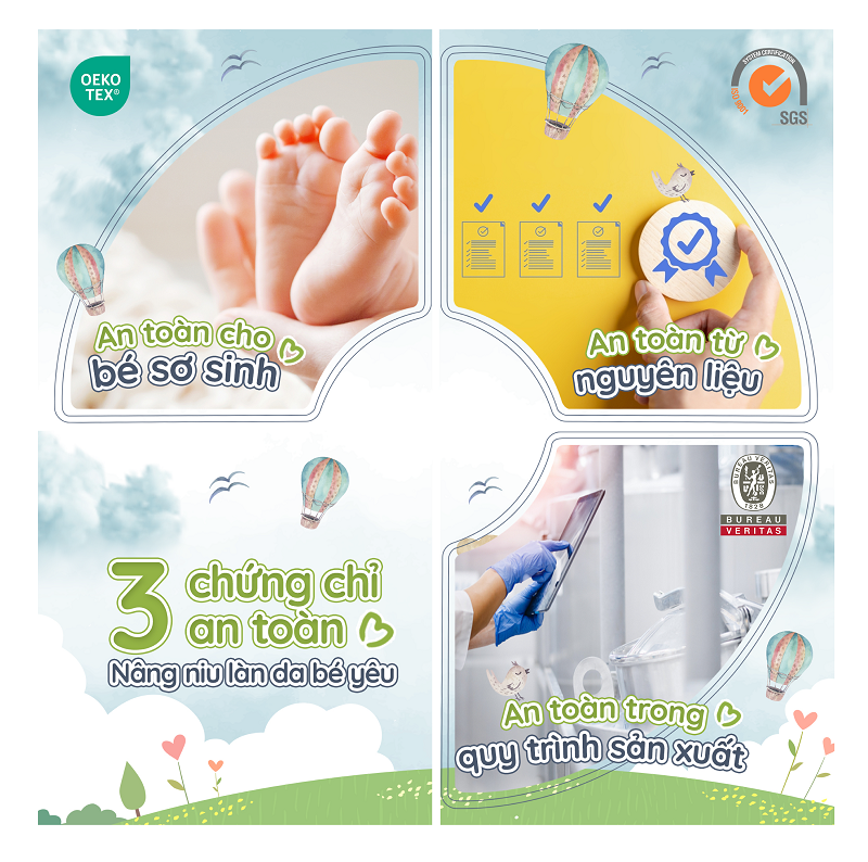 Mọi thành phần của BebeJOY đều đạt tiêu chuẩn sức khỏe và an toàn SGS