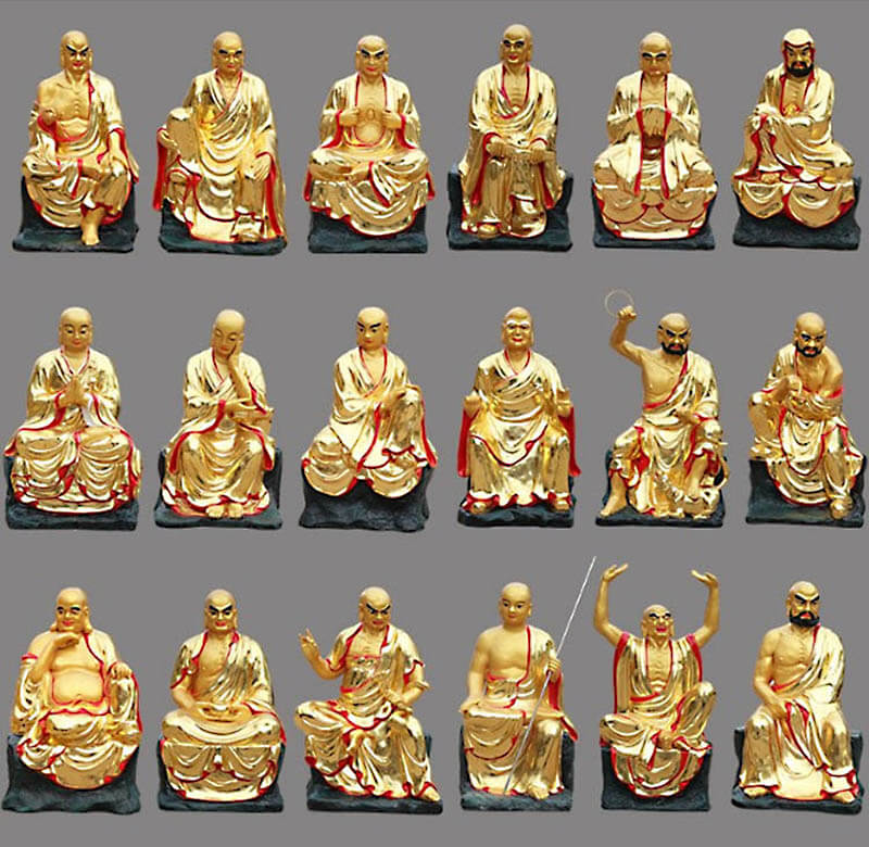 Cách sắp xếp 18 vị La Hán